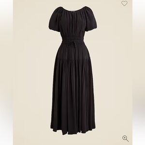 Flawed J Crew Elena puff-sleeve dress crepe de chine S ripped costume halloween